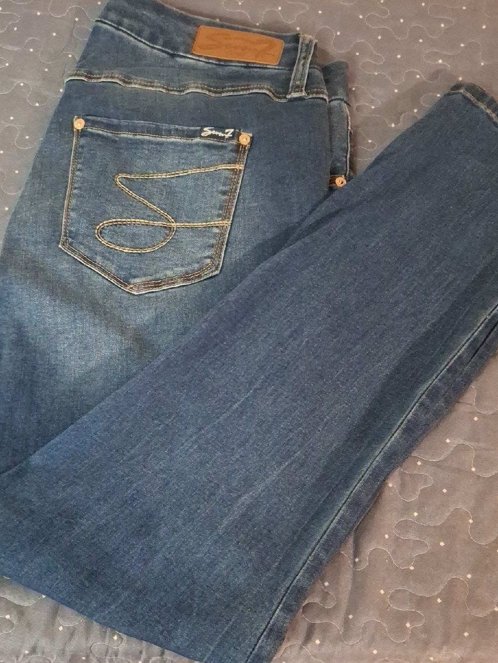Seven7 Women's Medium Dark Blue Skinny Jeans size 16W